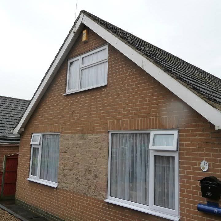 Roofline replacement in progress