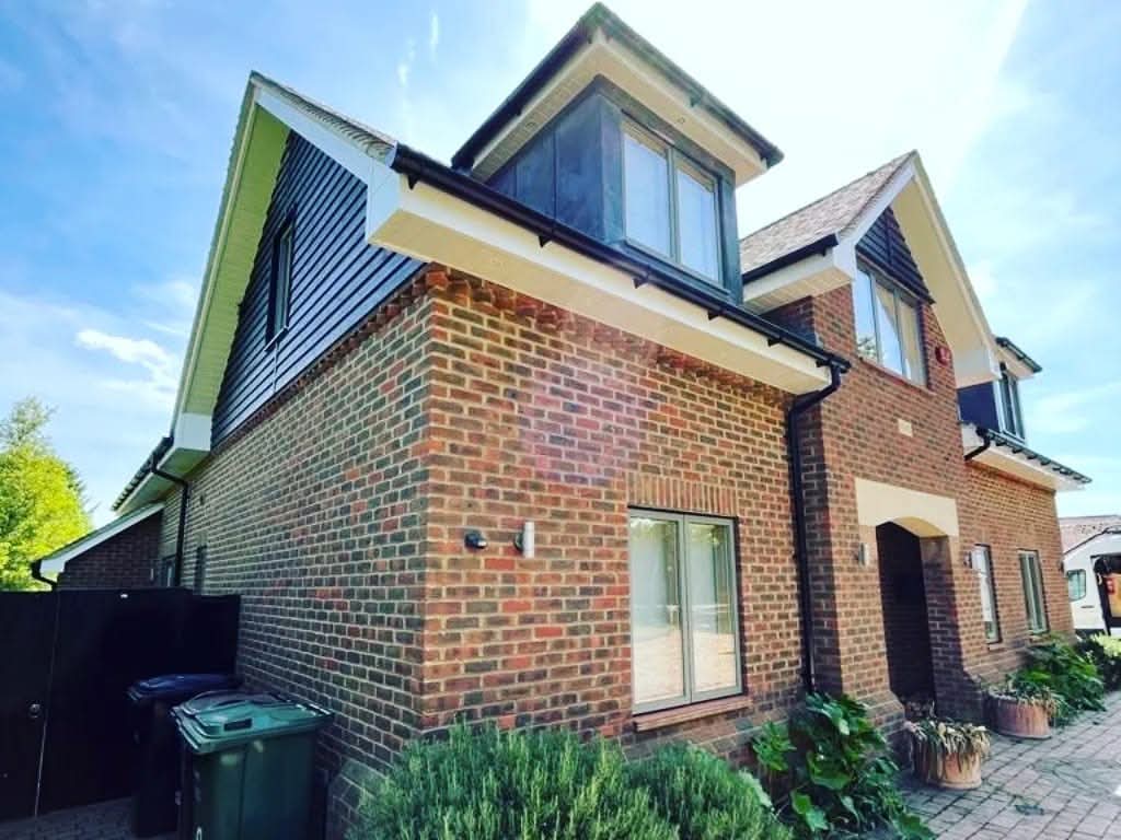 Roofline replacement in progress