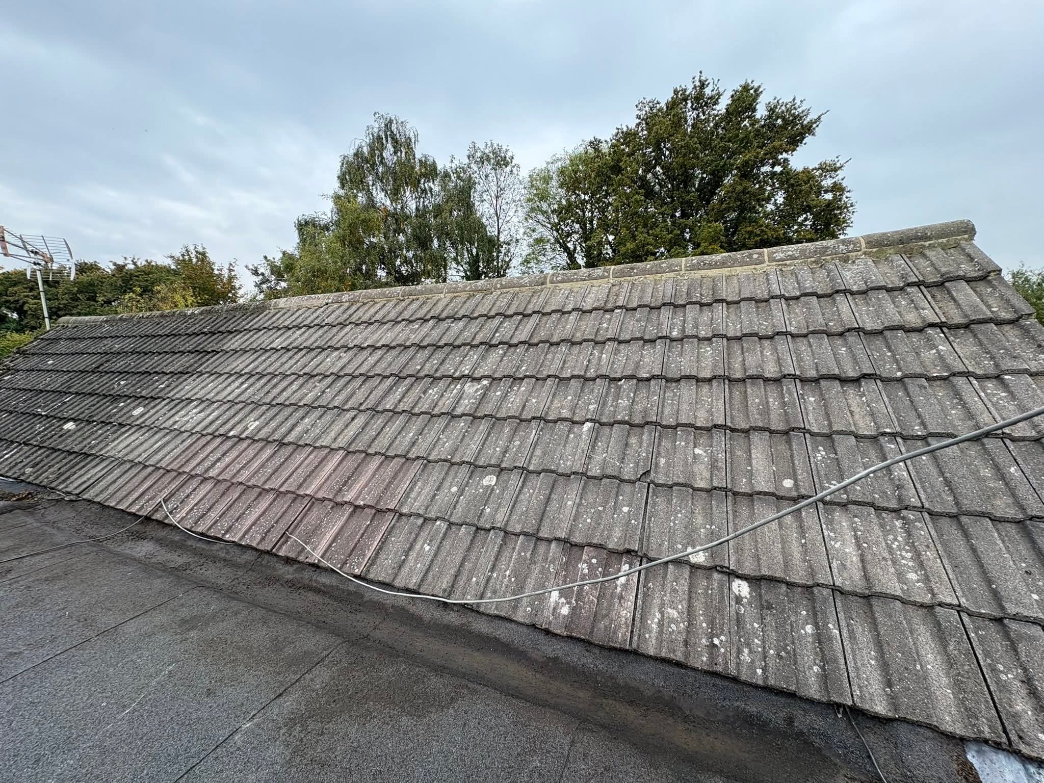 Low-pitch roof surface and detailing