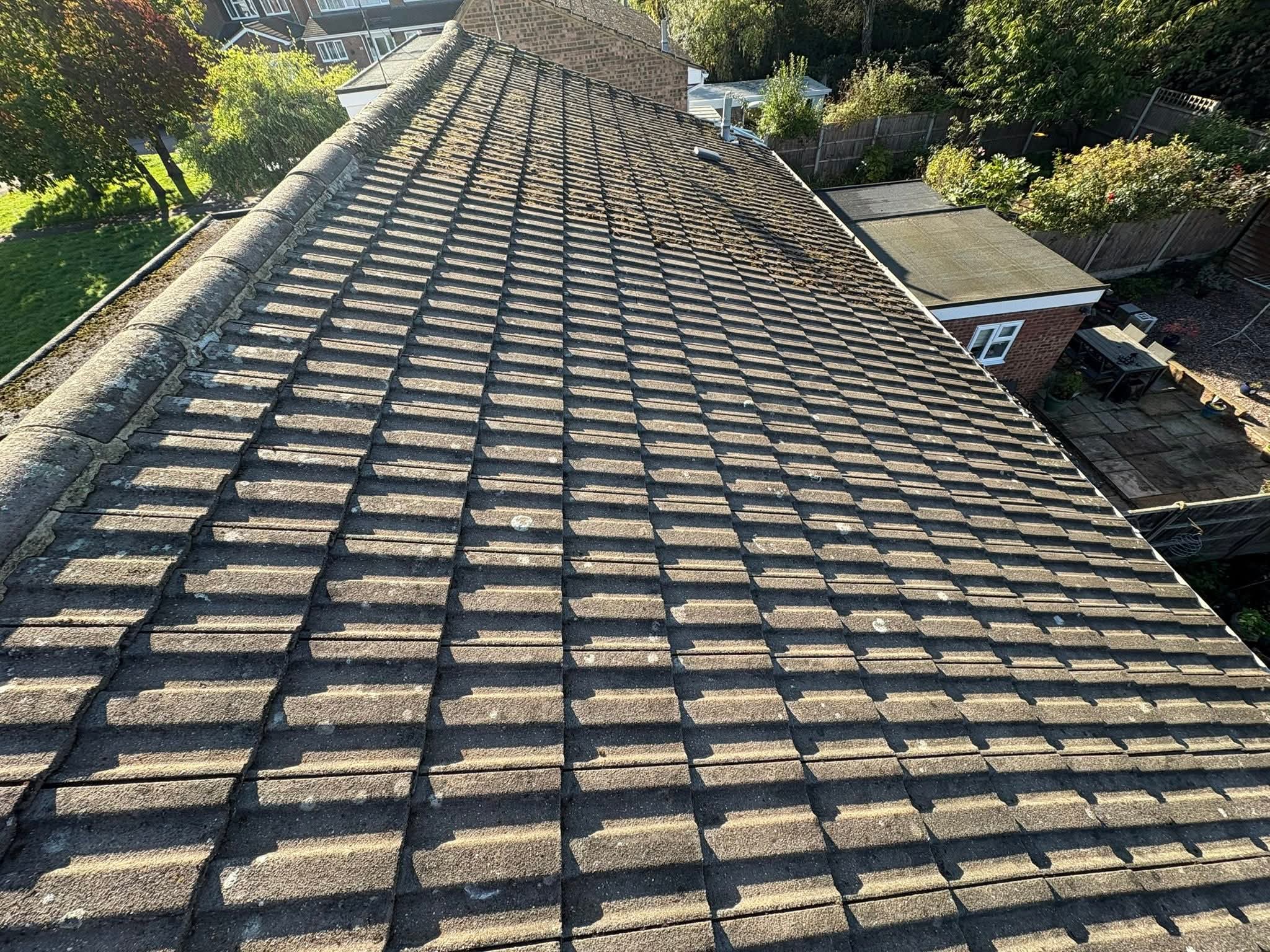 Residential roofline and flat section
