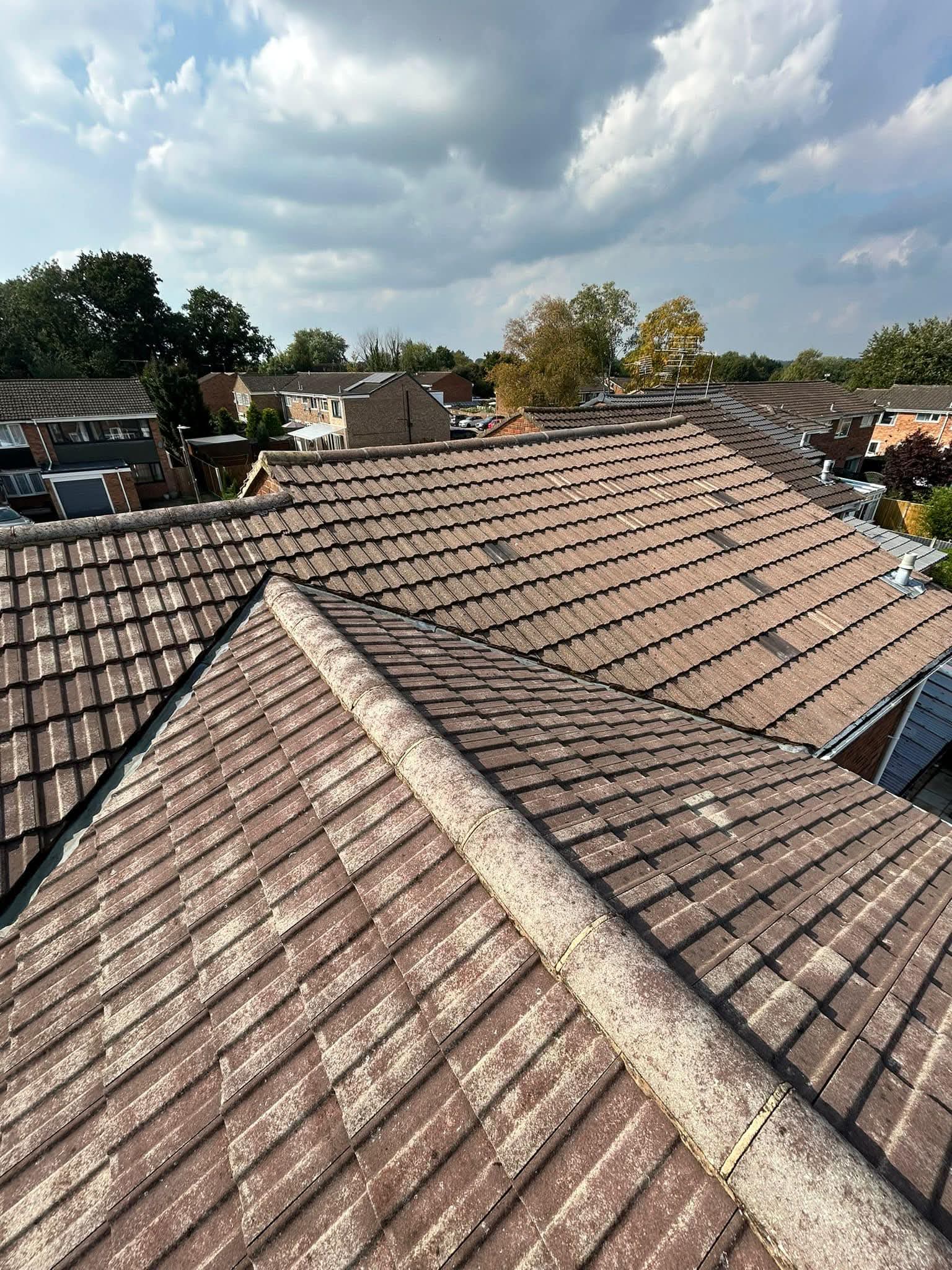 Working view across a roof plane